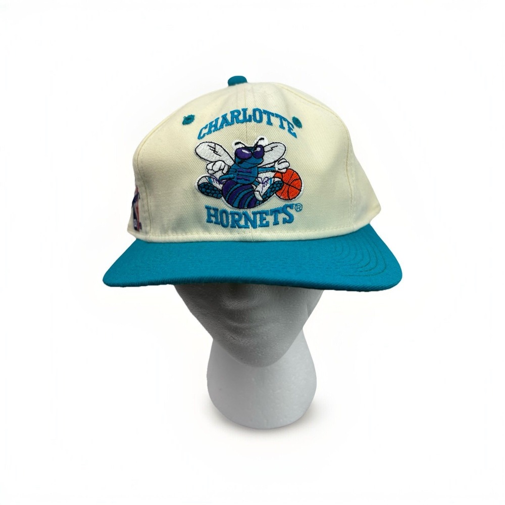 Vintage sports specialties NBA Charlotte hornets fitted hat Size 7 3/8 90s Wool